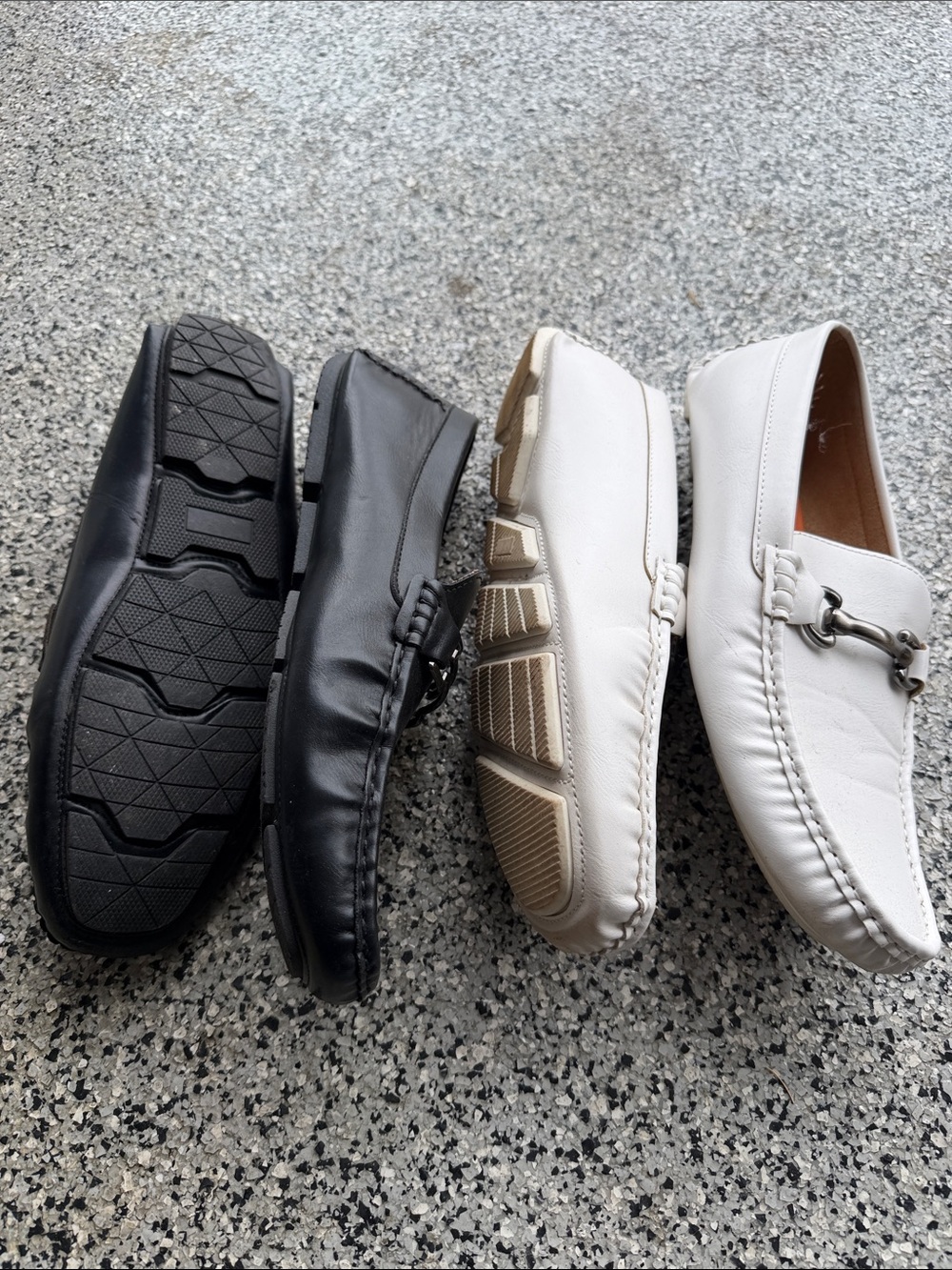 Two pair Men's Slip-On Bit Loafers in Black and White - Picture 2 of 2